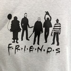 Horror Movie Friends You Ultimate Scream team Buddies Tshirt Unisex XL